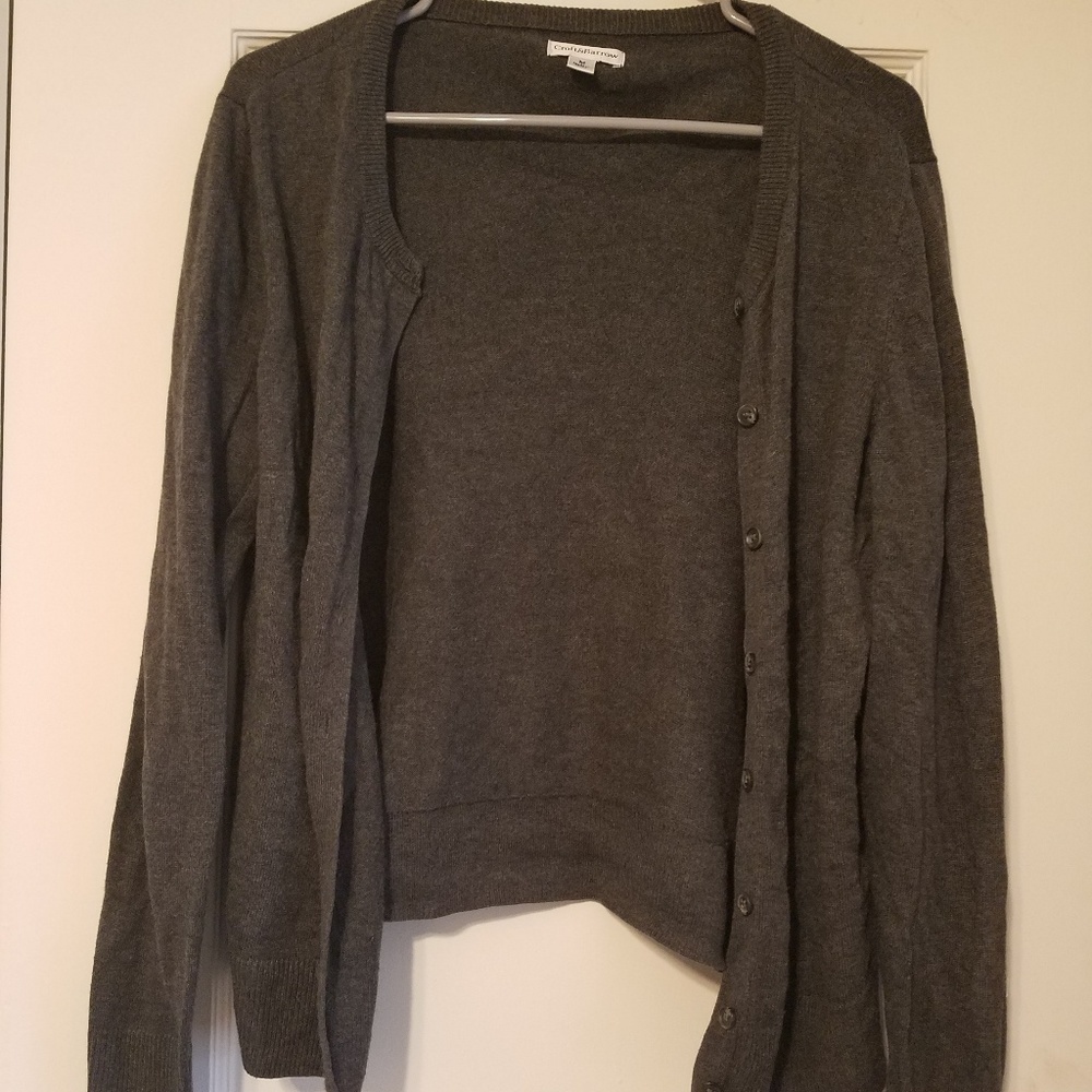 Gray cardigan